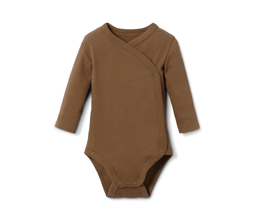 Einzelner brauner Langarmbody aus einem 3er Set.