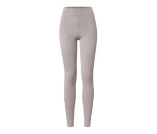 Gerippte Thermoleggings in Beige.