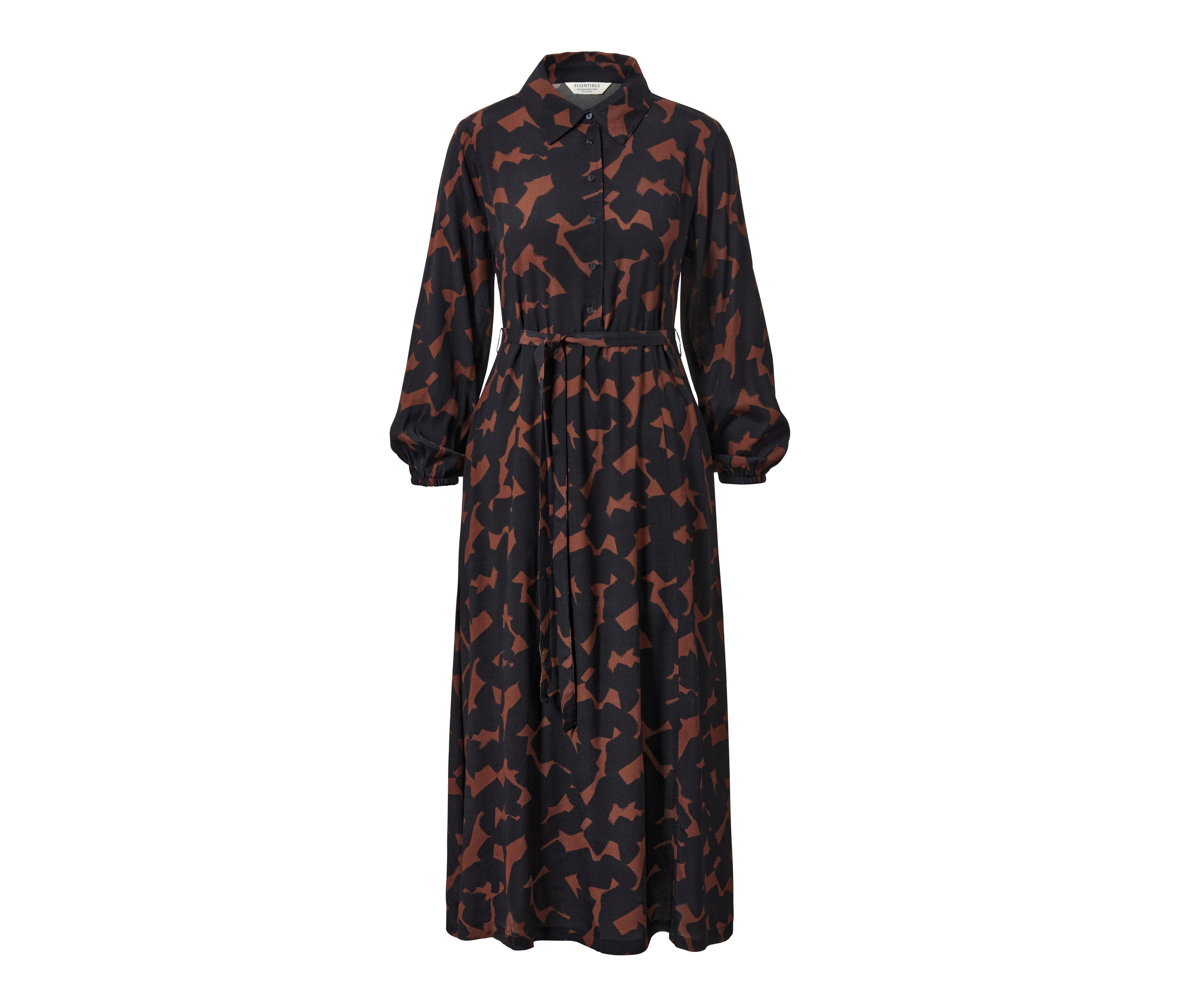 Tchibo - Bedrucktes Webkleid - Damen - Gr. 38 - schwarz/print