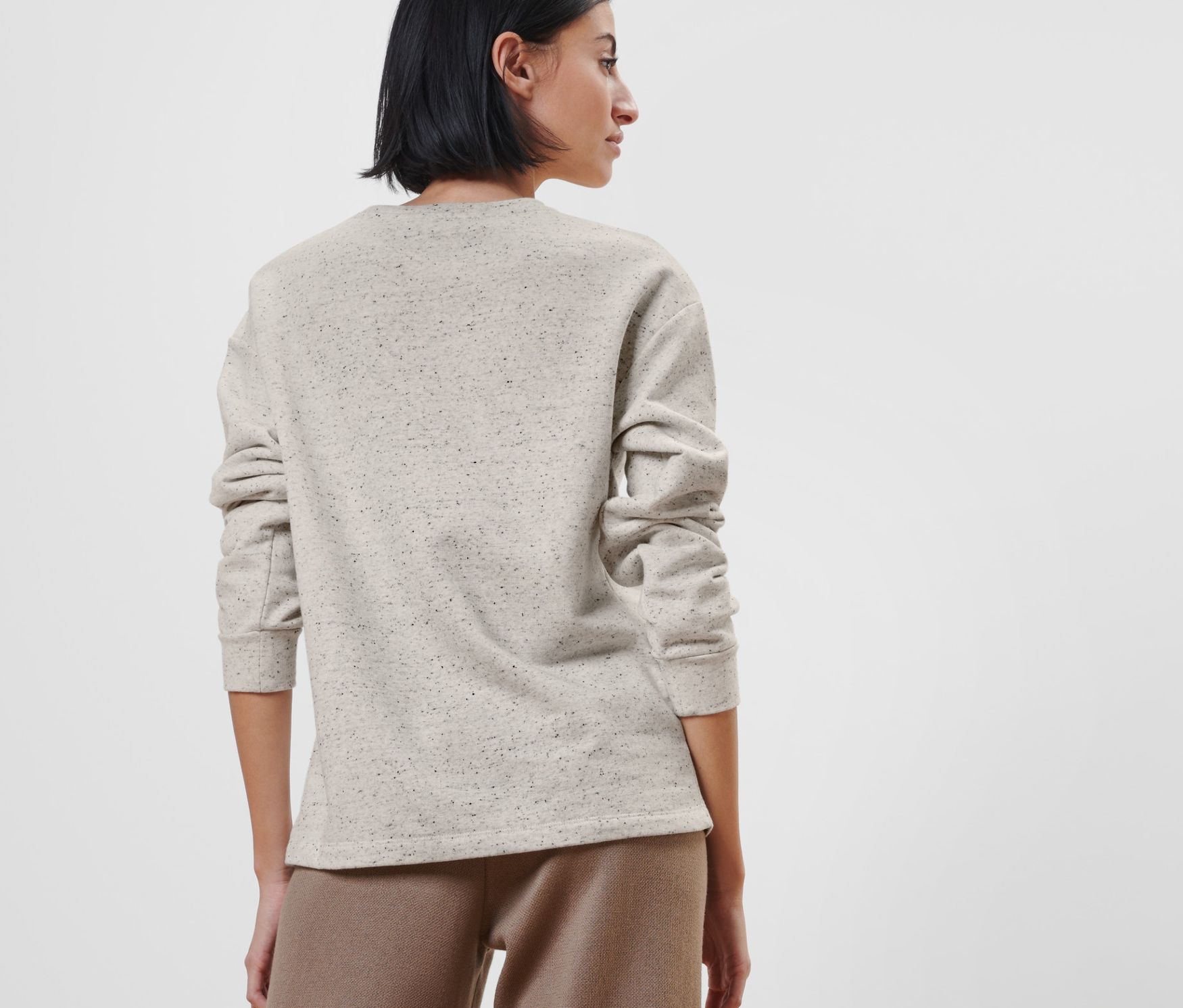 Thumbnail - Tchibo - Sweatshirt mit Knopfleiste - Damen - Gr. XS - beige