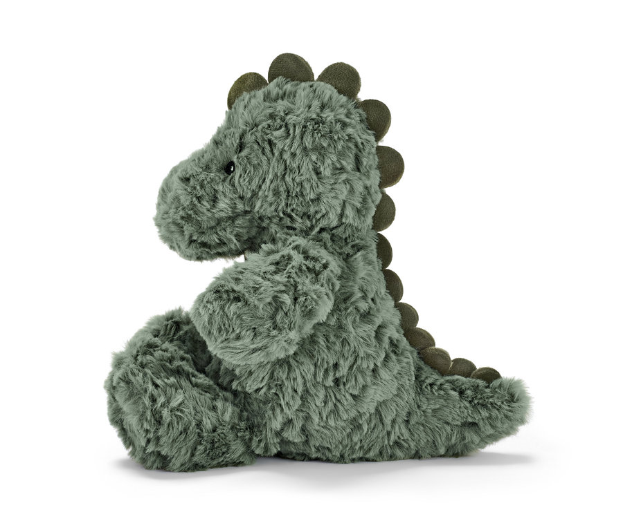 Sitzendes Plüschtier »Dino«.