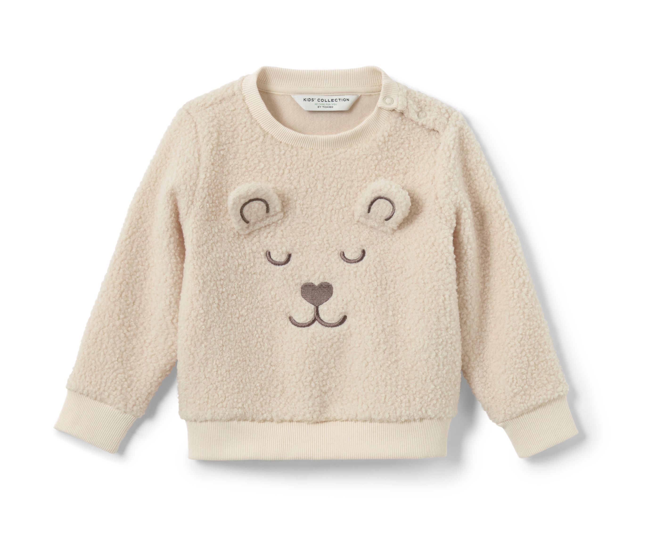 Tchibo - Kinder-Teddy-Sweater - Herren - Gr. 86/92 - creme