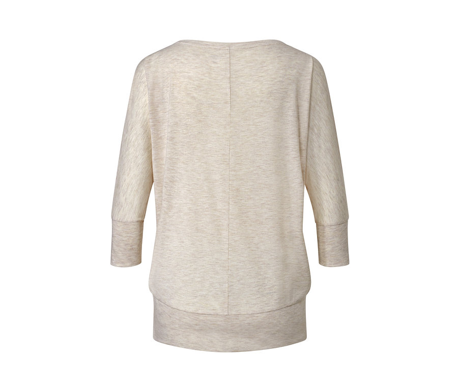 Beiges Yogashirt von hinten.