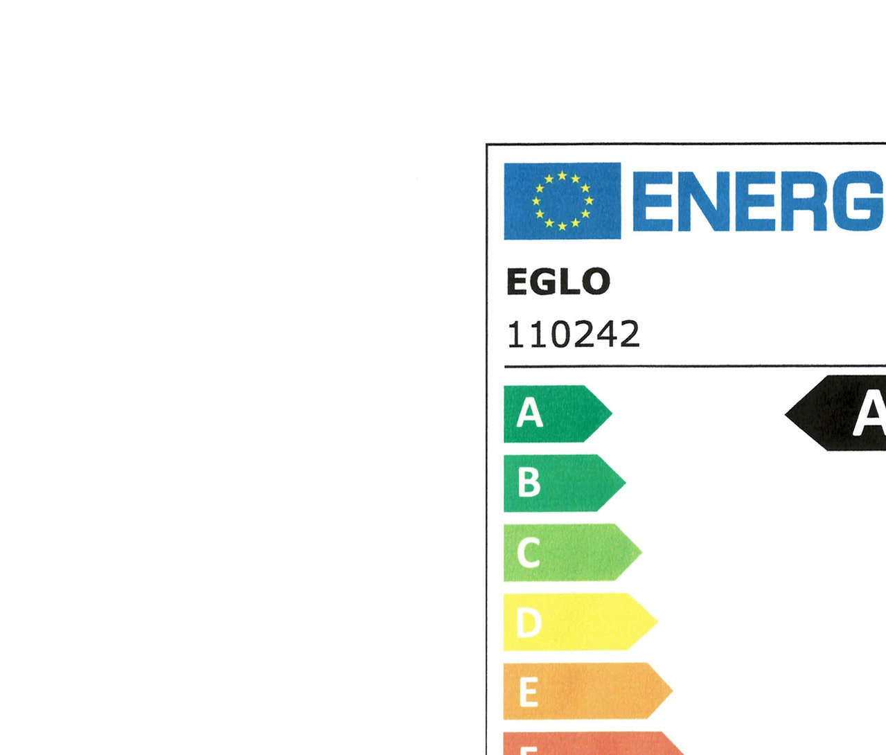 Energielabel für LED-Leuchtmittel E27 mit A-Klasse und 4 kWh/1000h Verbrauch.