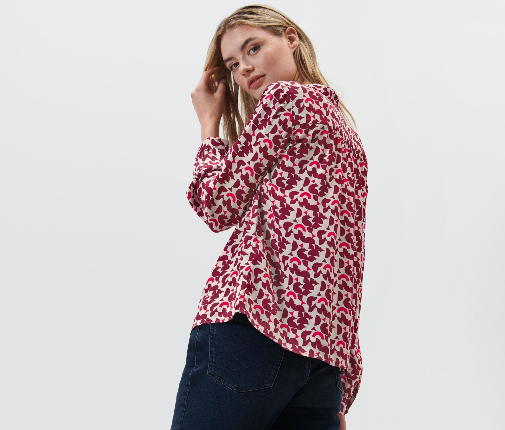 Thumbnail - Tchibo - Bedruckte Bluse - Damen - Gr. 44 - weiß
