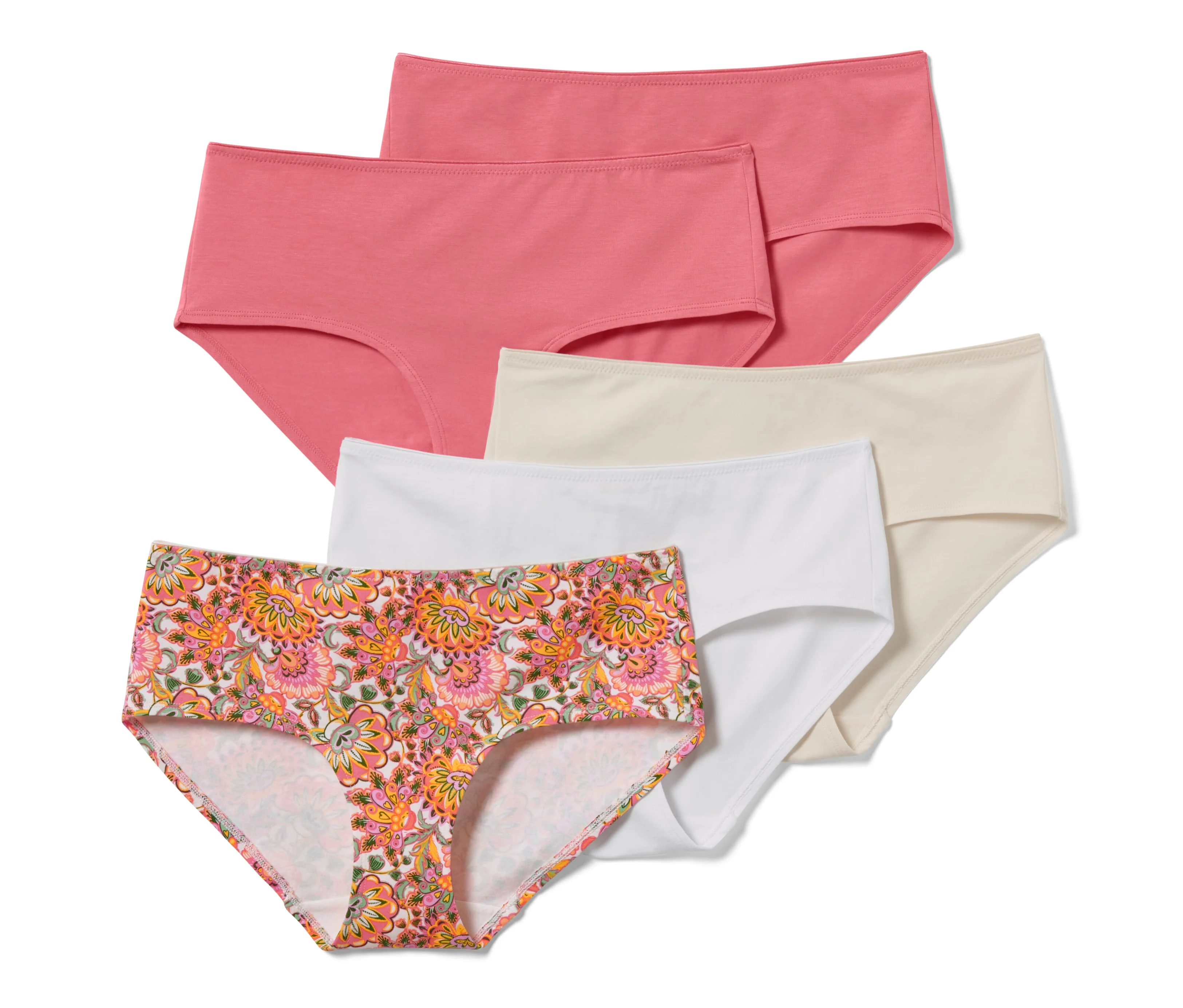 2x 1 günstig Kaufen-Tchibo - 5 Pantys - Damen - Gr. L - creme. Tchibo - 5 Pantys - Damen - Gr. L - creme <![CDATA[5 Pantys Farbe: 2x pink, 1x weiß, 1x creme, 1x mehrfarbiger floraler Alloverprint Material: 95% Baumwolle (Unterstützt die Initiative Cotton made in Africa), 5% 