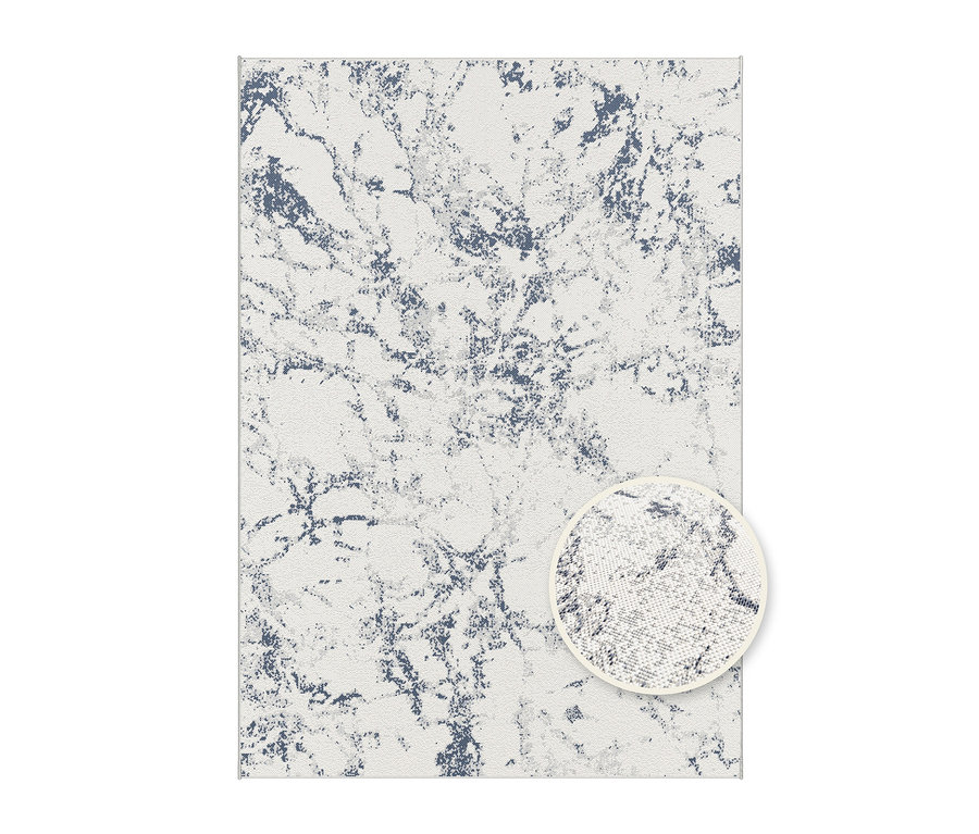 Nahaufnahme des »Skyline« Teppichs in Marmor.