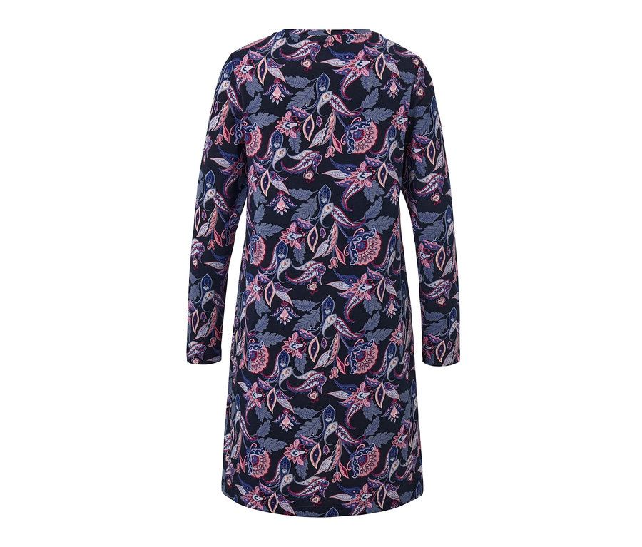 Rückansicht eines Nachthemds mit Paisley-Muster.