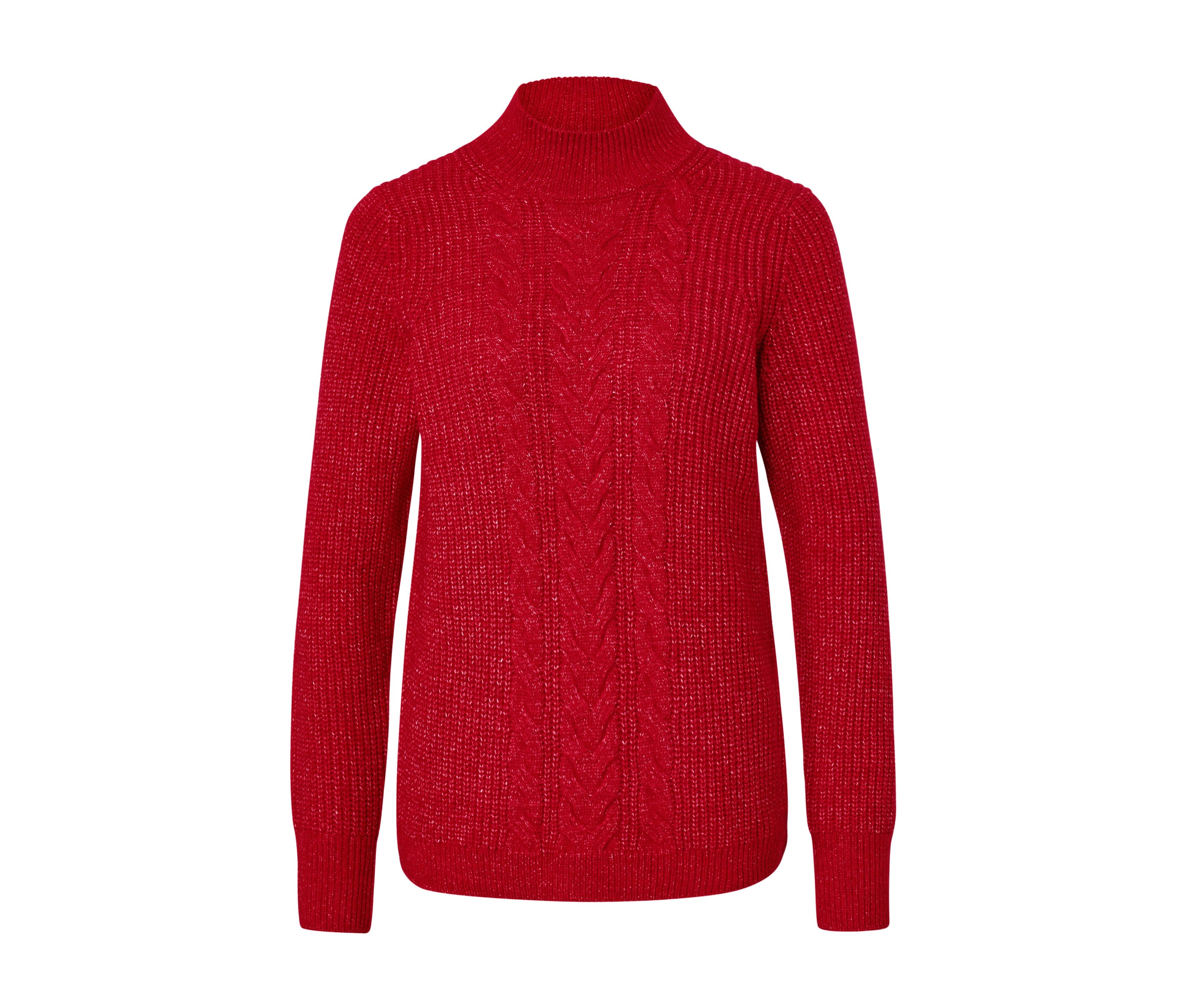 Tchibo - Grobstrickpullover mit Zopfmuster - Damen - Gr. XL - rot