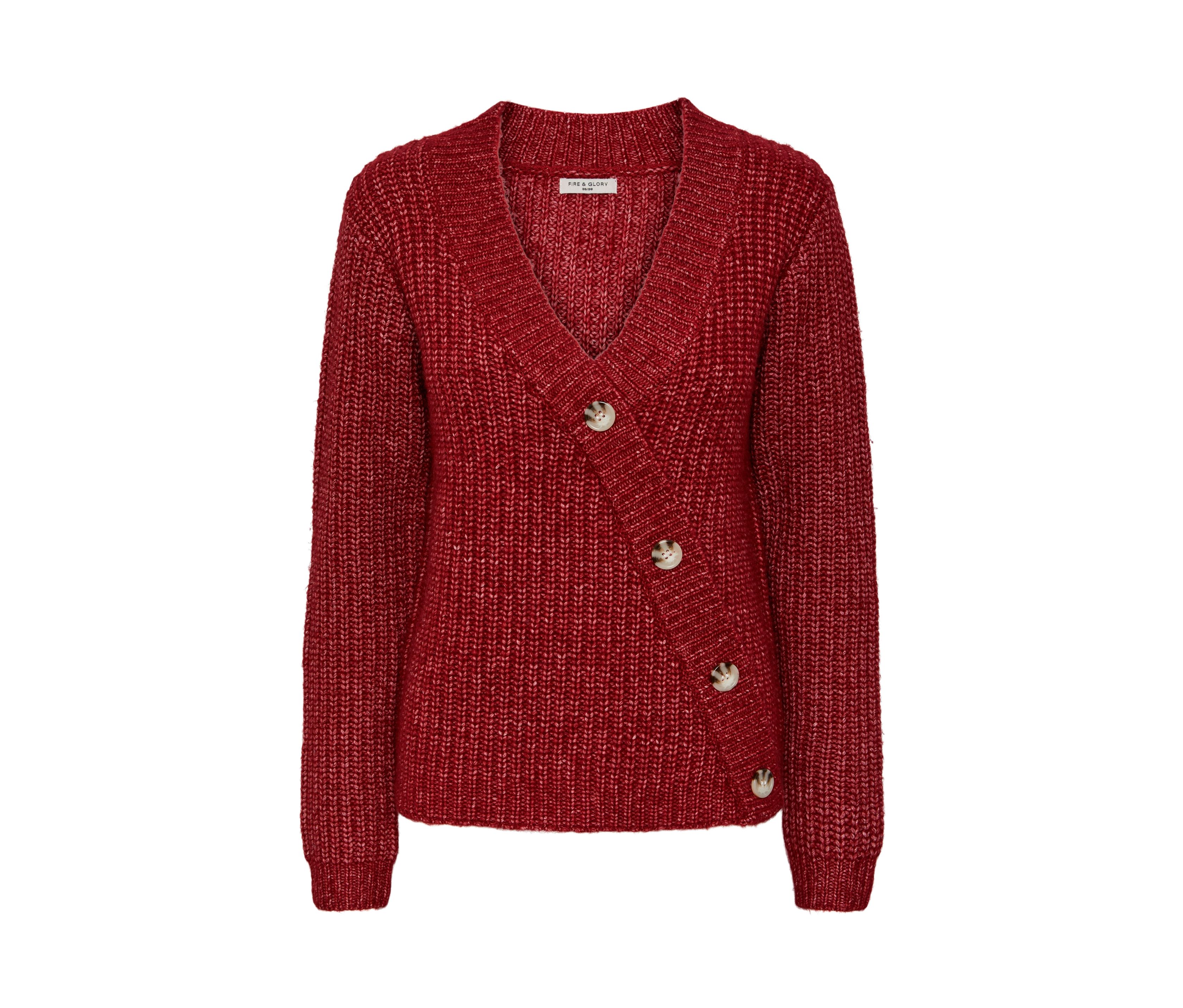 Tchibo - Grobstrick-Cardigan - Damen - Gr. S - rot
