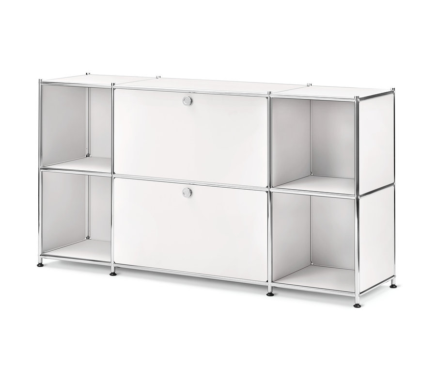 Weißes Sideboard »CN3« mit 2 Klappfächern.