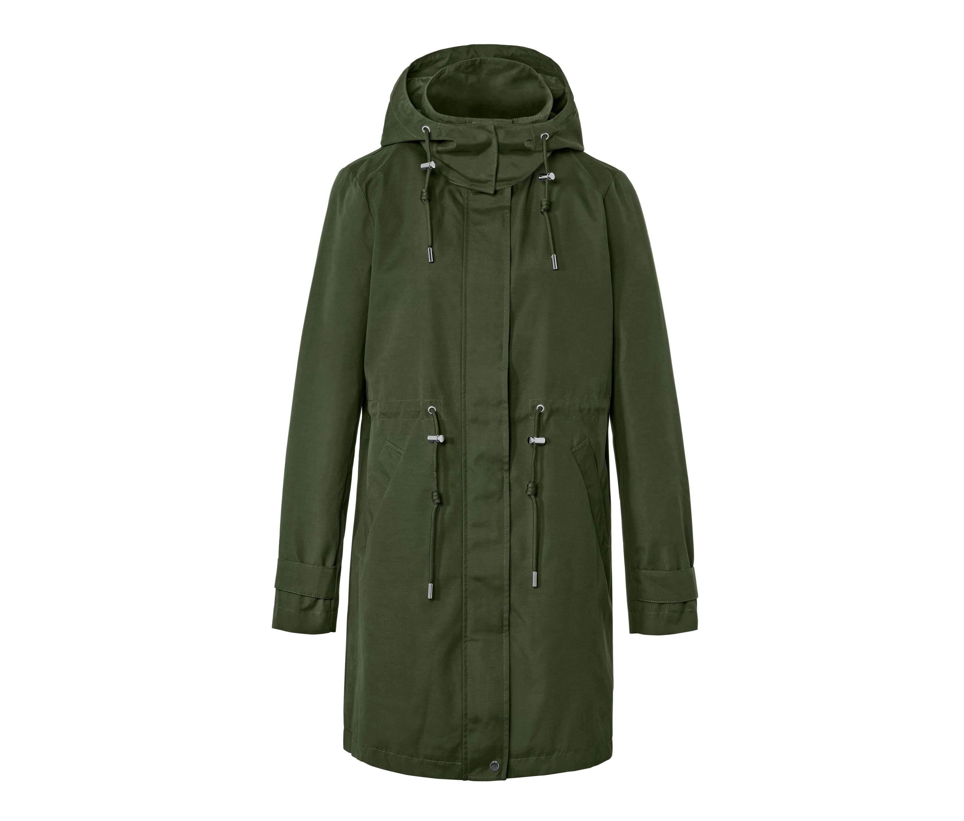 Tchibo - Parka mit Kapuze - Damen - Gr. 44 - dunkelgrün