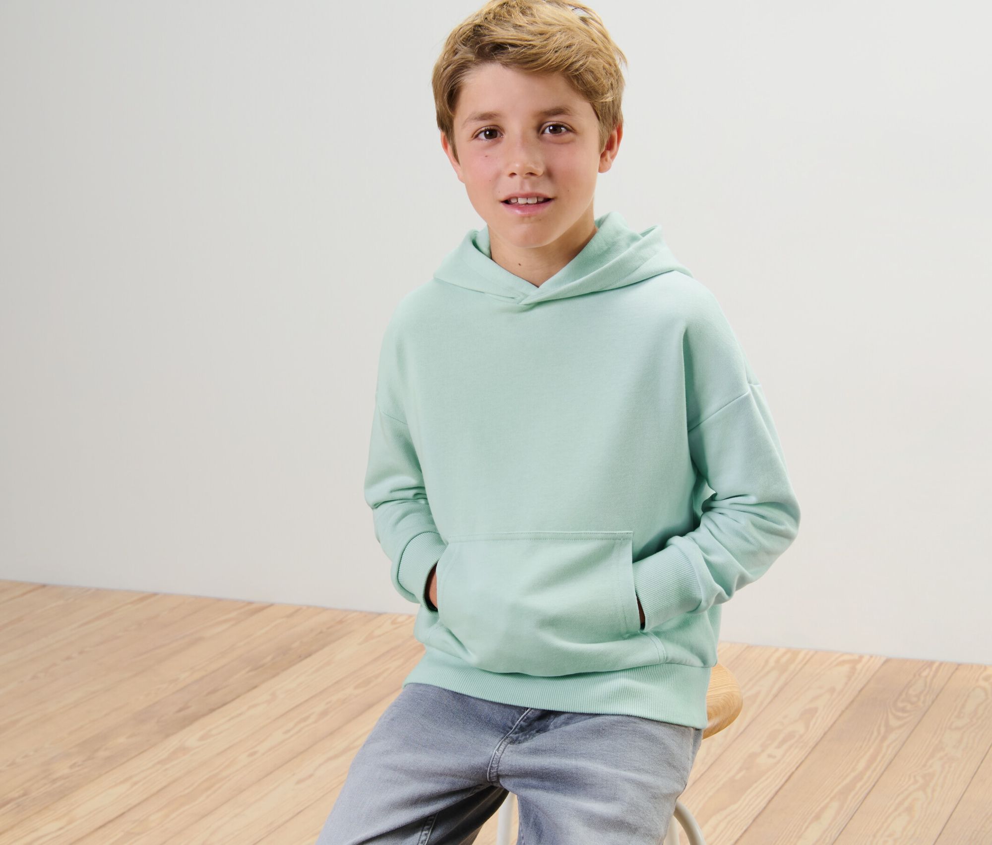 Thumbnail - Tchibo - Kinder-Sweat-Hoodie - Herren - Gr. 158/164 - hellblau