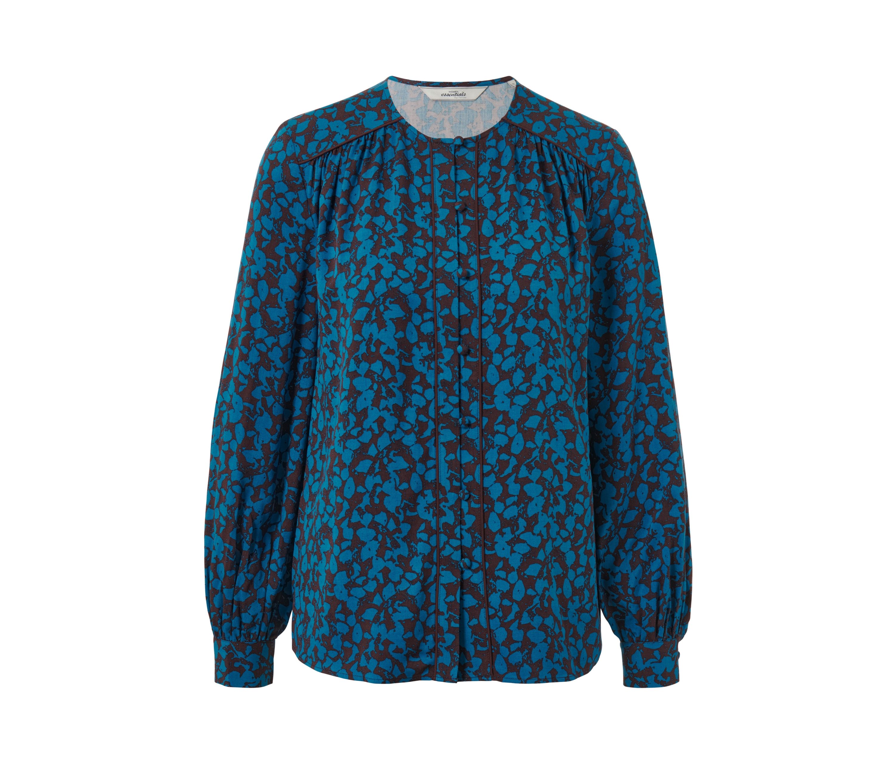Tchibo - Bluse mit Alloverprint - Damen - Gr. 42 - blau