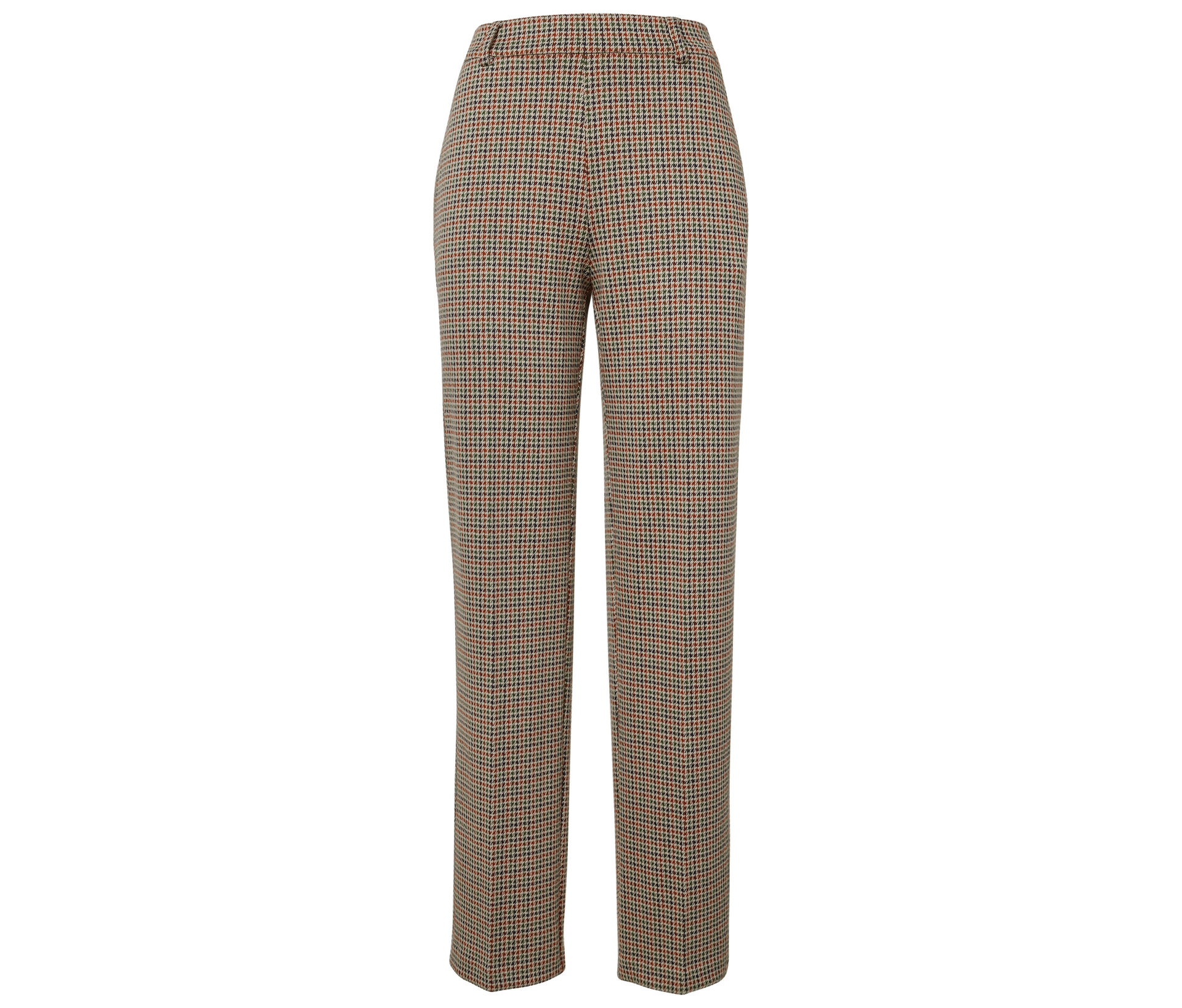 Komfort-Palazzohose mit Hahnentritt-Jacquard - Damen - Gr. 40 - weiß/jacquard - weiß