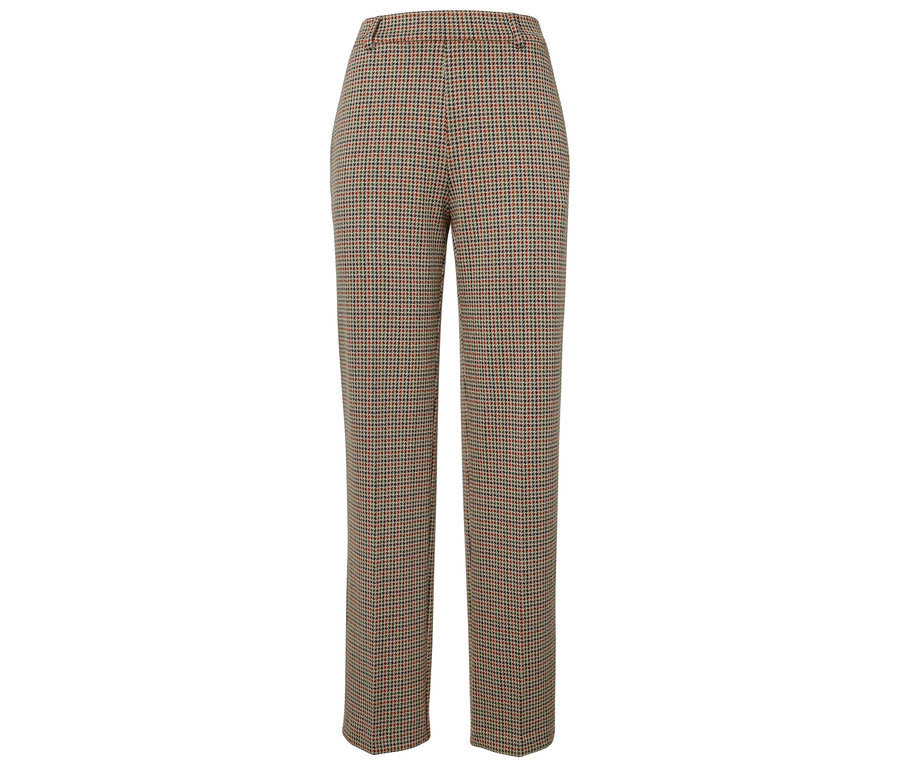 Hose mit Hahnentrittmuster.