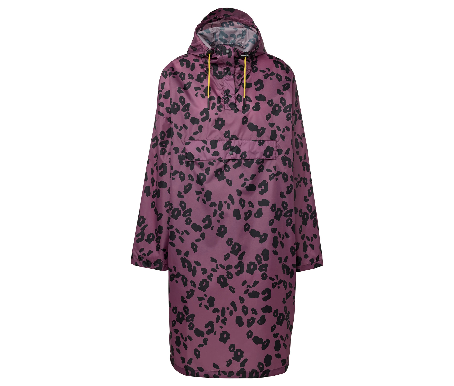 Regenponcho »packable« - Damen - Gr. L/Xl - schwarz/print - schwarz