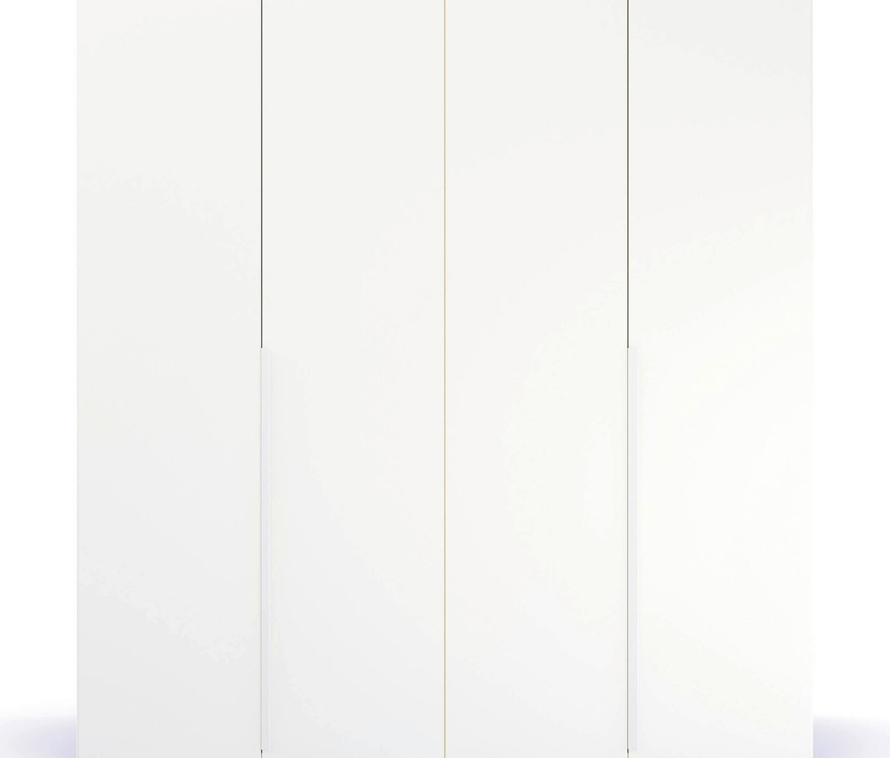 Ein weißer, 4-türiger rauch Kleiderschrank »Purisma«.