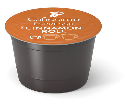 Eine Cafissimo Flavoured Espresso Cinamon Roll Kapsel.