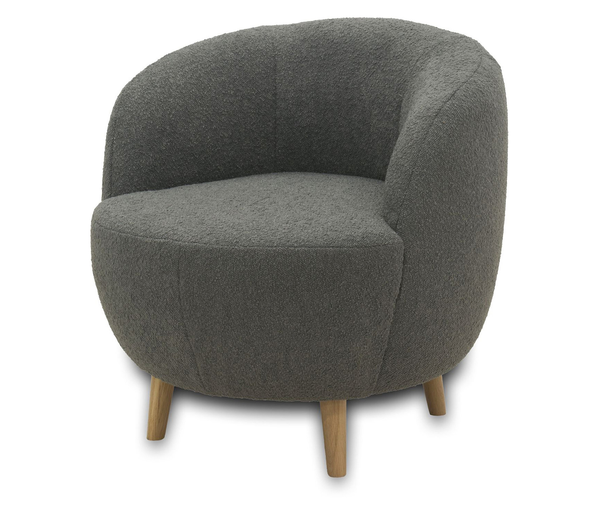 Domo Sessel »Ahus« - 72x76x72cm - dunkelgrau - - Polyester / Holzwerkstoffe