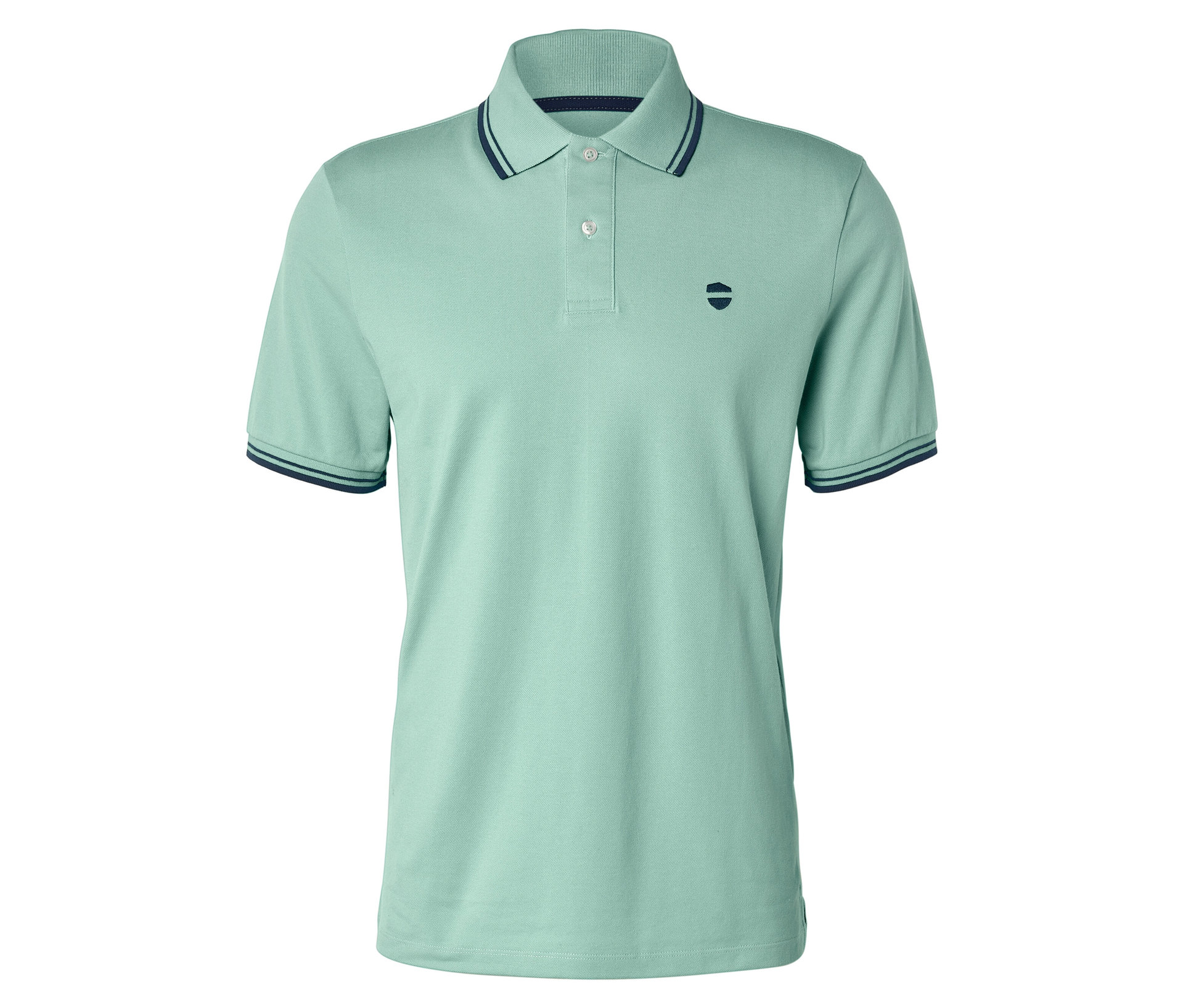 Piqué-Poloshirt - Herren - Gr. M - blau - blau
