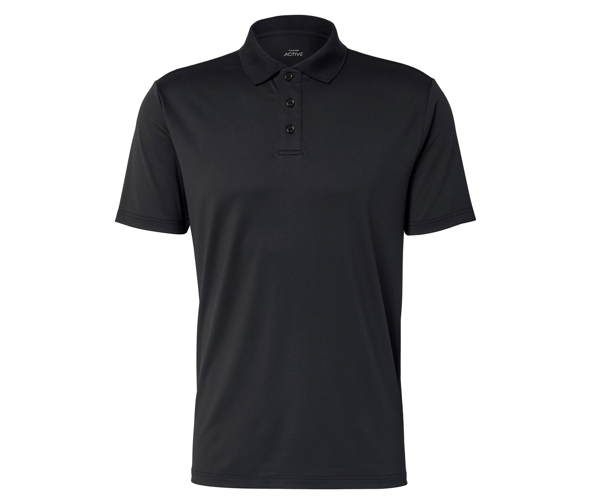 Outdoor-Funktionspoloshirt - Herren - Gr. L - schwarz - schwarz