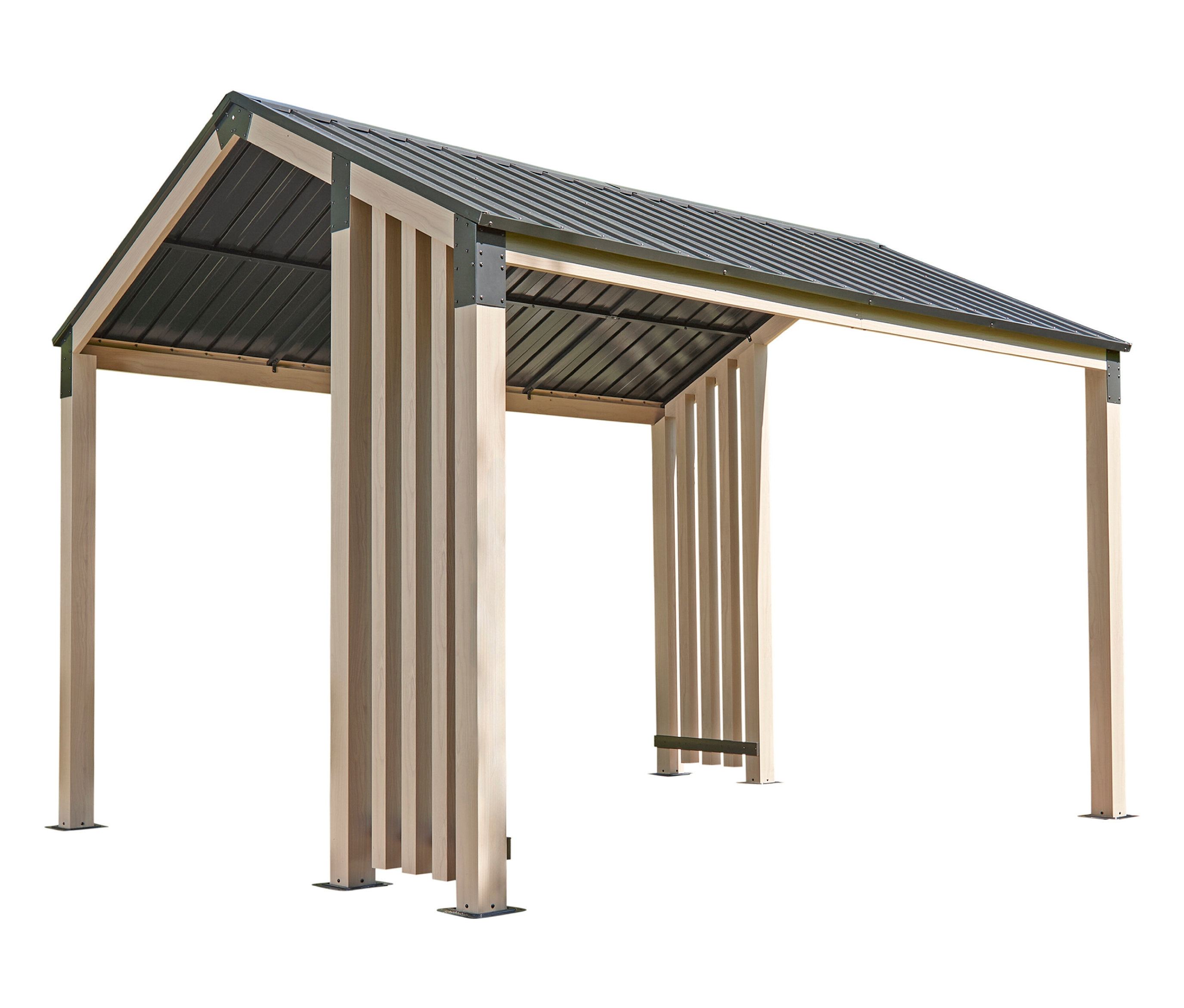 Sojag Pavillon mit Stahldach - 1x15x185cm - schwarz - Aluminium / Stahl / Stahl
