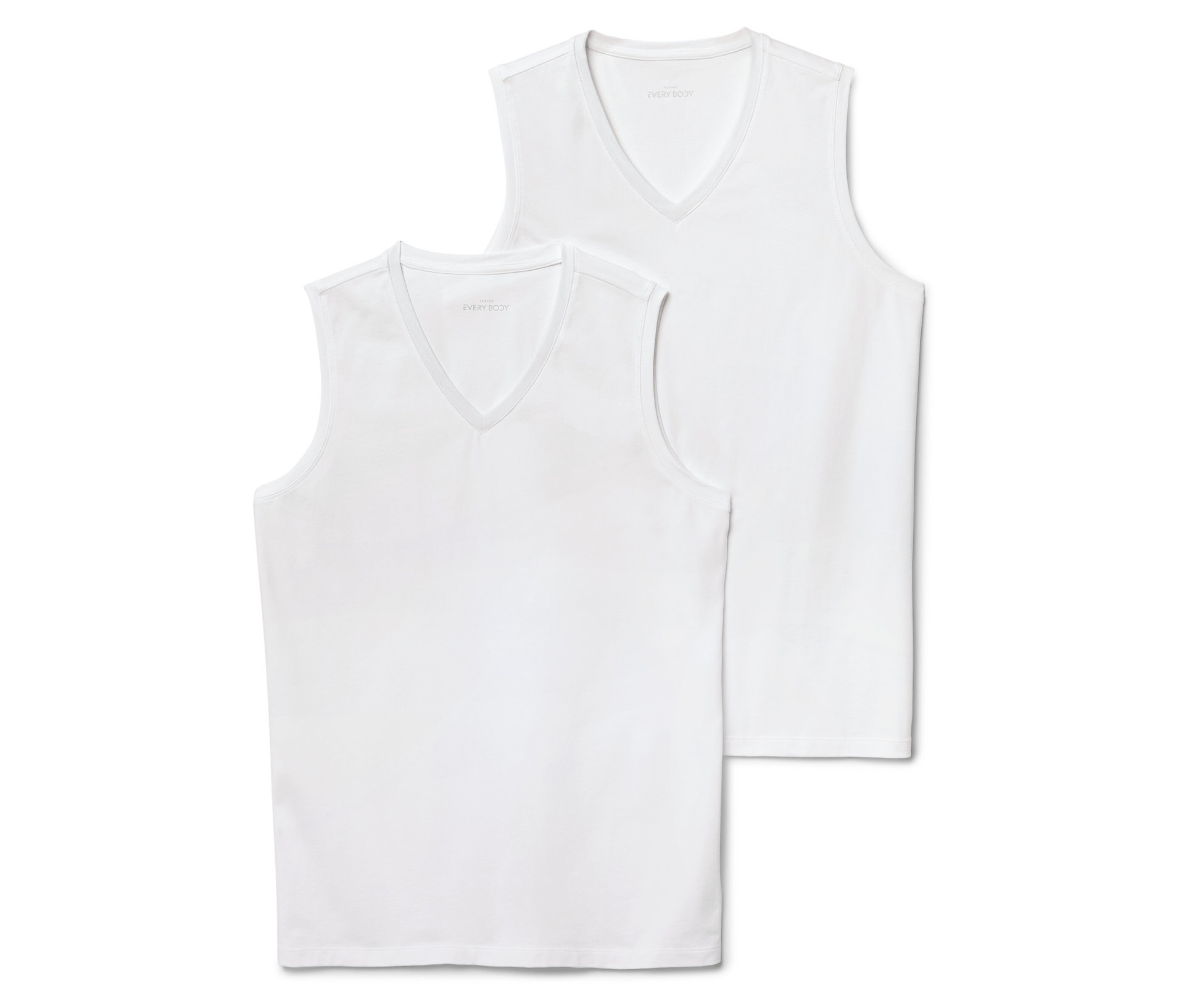 Tchibo - 2 Tanktops - Herren - Gr. L/6 - weiß
