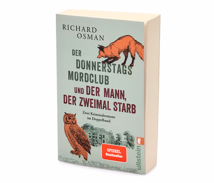 Buch von Richard Osman "Der Donnerstags Mordclub und der Mann, der zweimal starb".