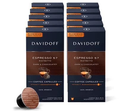 Mehrere Packungen DAVIDOFF CAFÉ Espresso 57 Kapseln.