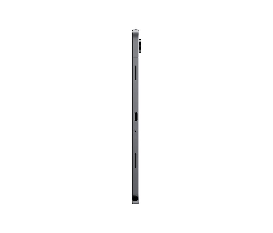 Detailansicht der Seite eines grauen Samsung Galaxy Tab A11+ 5G 128 GB Tablets.