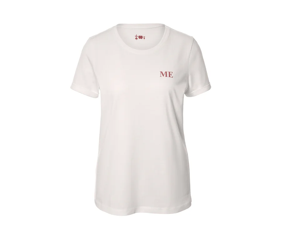 Weisses T-Shirt mit dem Aufdruck ME.