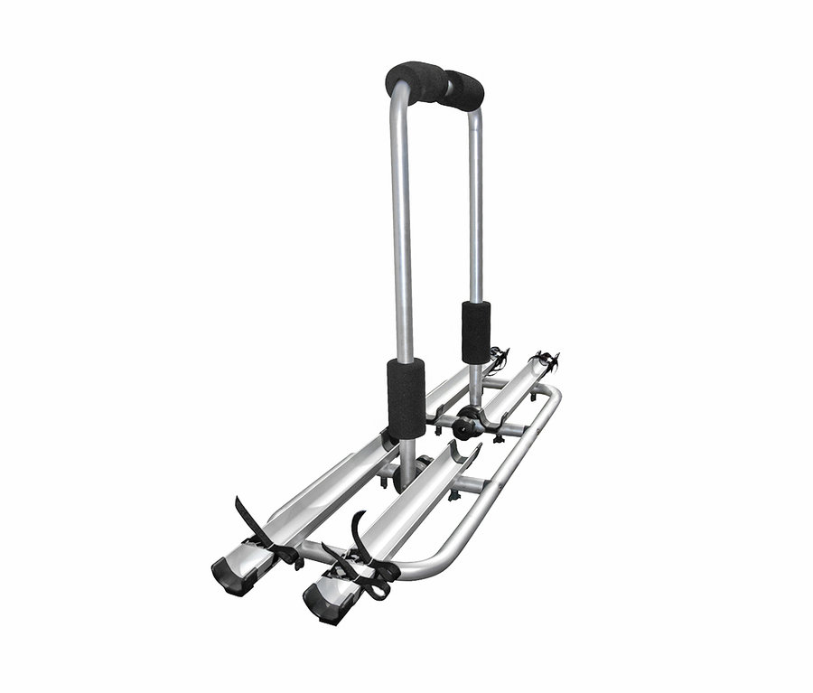 LAS-Deichselträger, Aluminium Fahrradträger vor weißem Hintergrund.