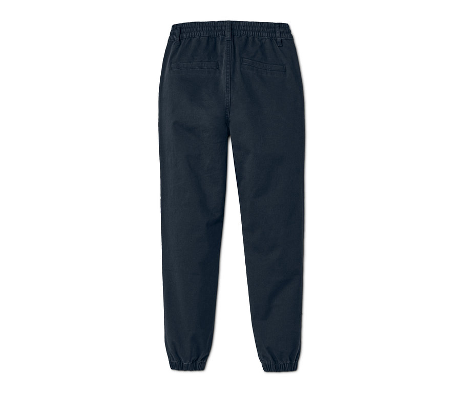 Dunkelblaue Chino im Jogger-Style.