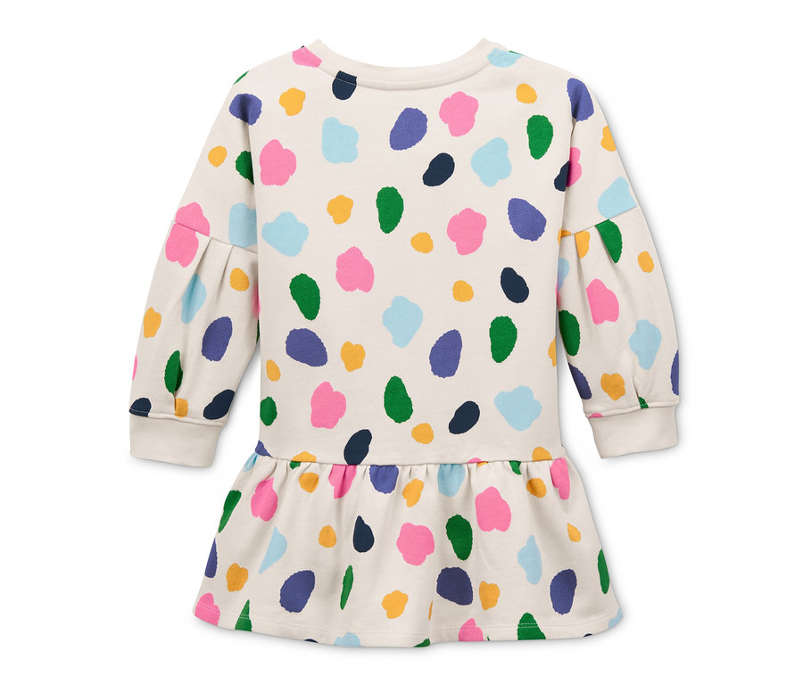 Sweatkleid aus Bio-Baumwolle mit Alloverprint.