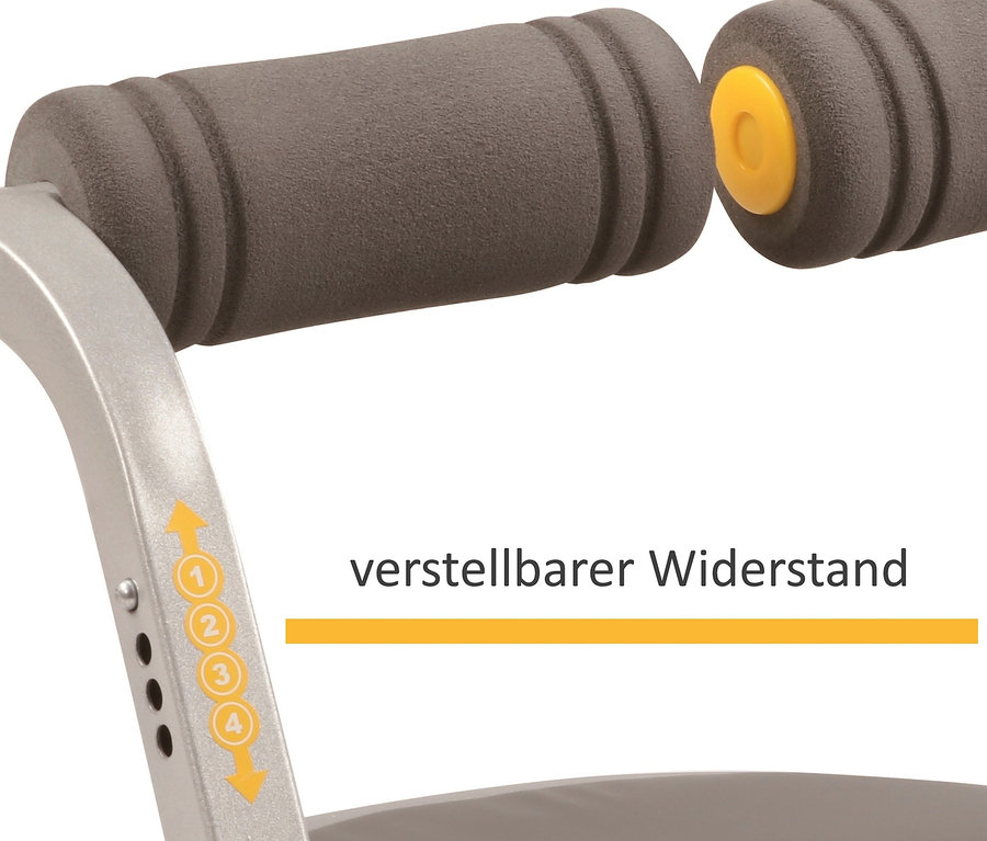 Detailaufnahme des grauen Body Coach Core Trimmer 28521 Fitnessgeräts.