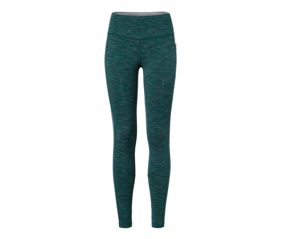 Sporttights, dunkelgrün meliert.