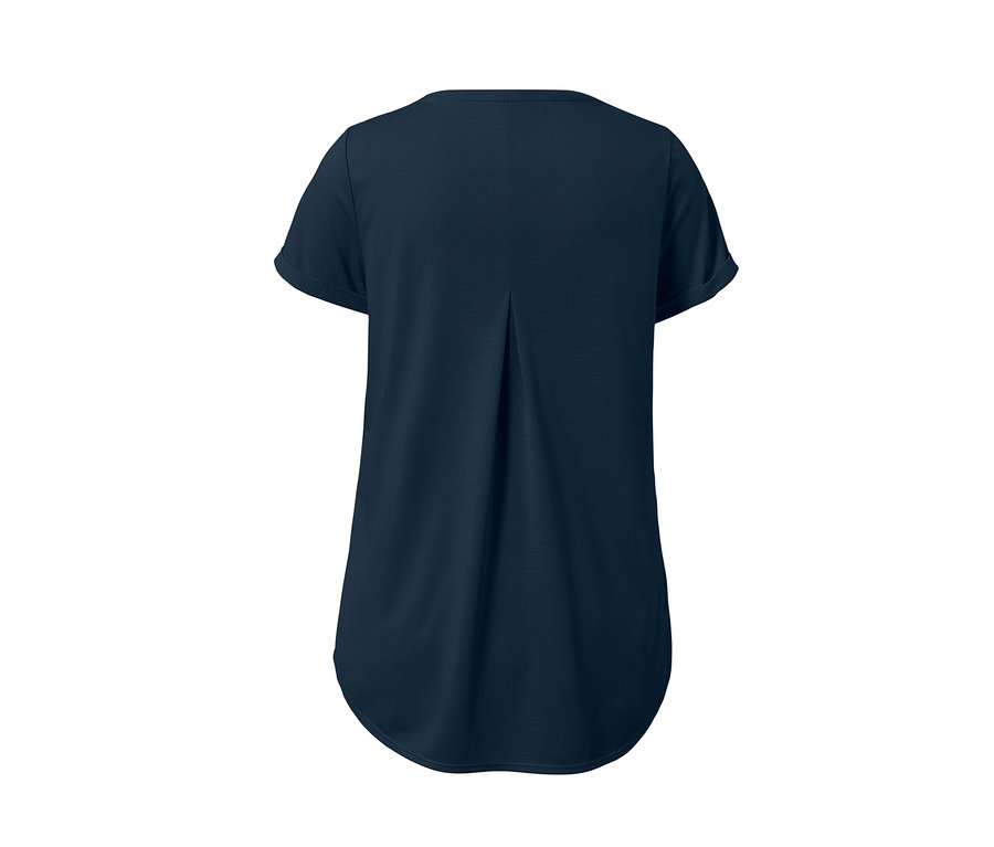 Dunkelblaues Longshirt von hinten.