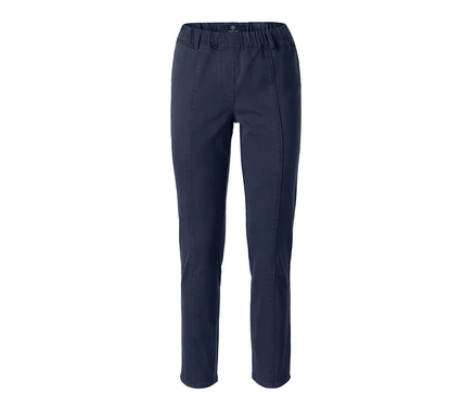 Dunkelblaue Twillhose mit Komfortbund.