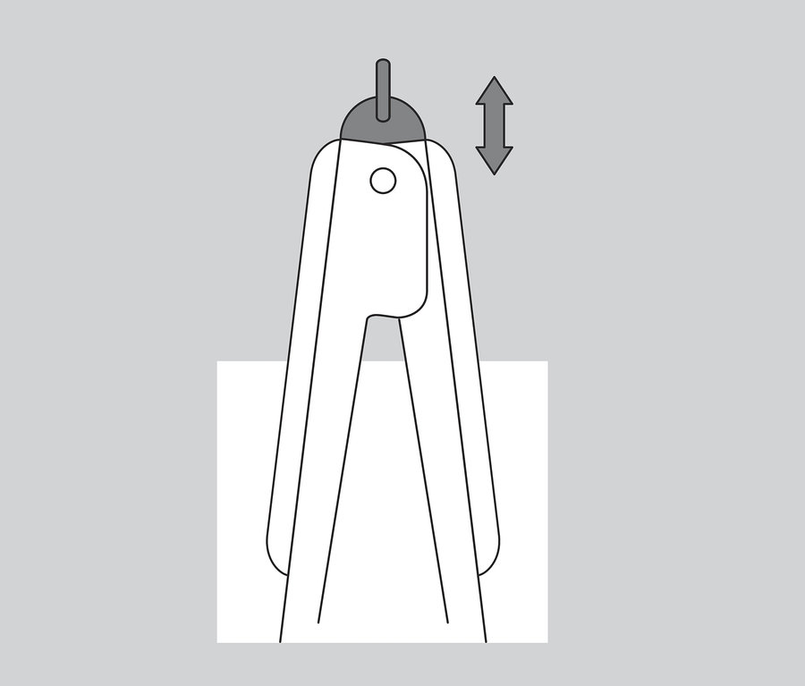 Illustration einer Edelstahl-Grillzange.