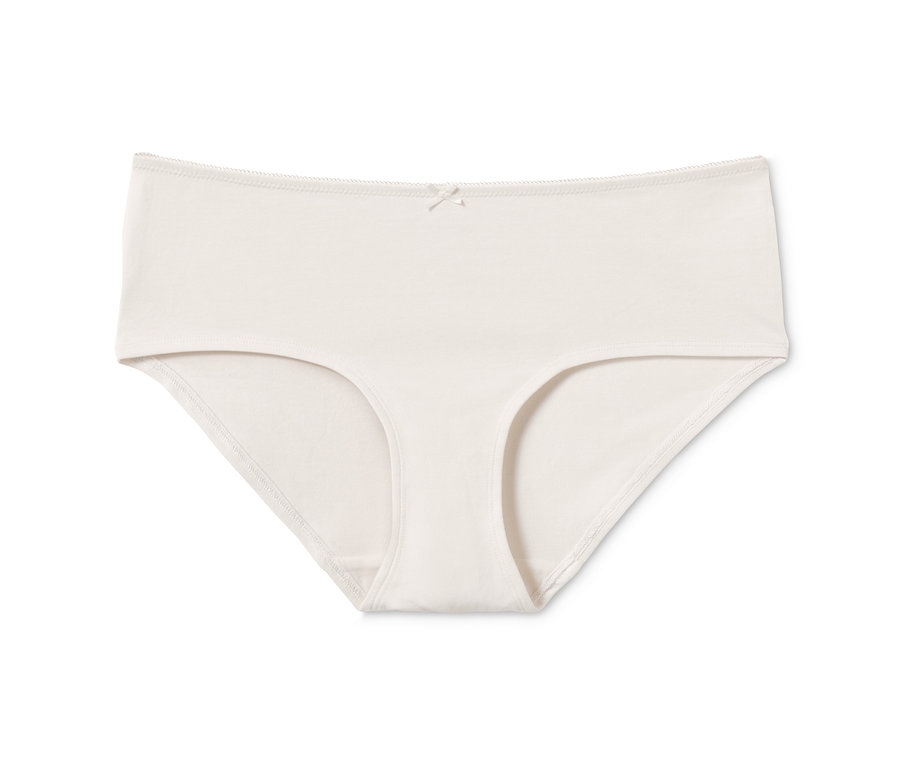 Detailansicht einer weißen Panty aus einem 5er Set.