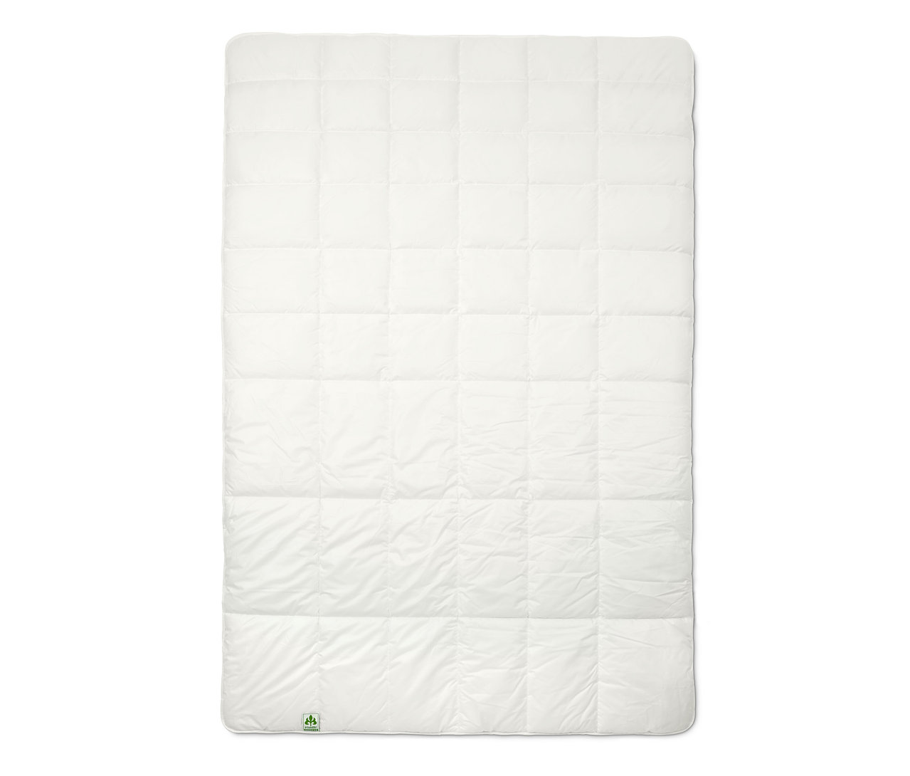 Eine weiße irisette® greenline Thermobett mit quadratischer Steppung.