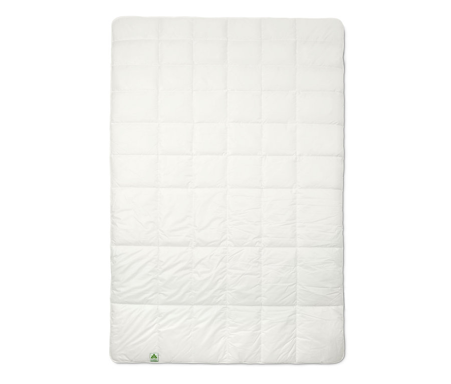 Eine weiße irisette® greenline Thermobett mit quadratischer Steppung.