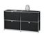 Sideboard »CN3« mit vier Klappen, schwarz - Schwarz