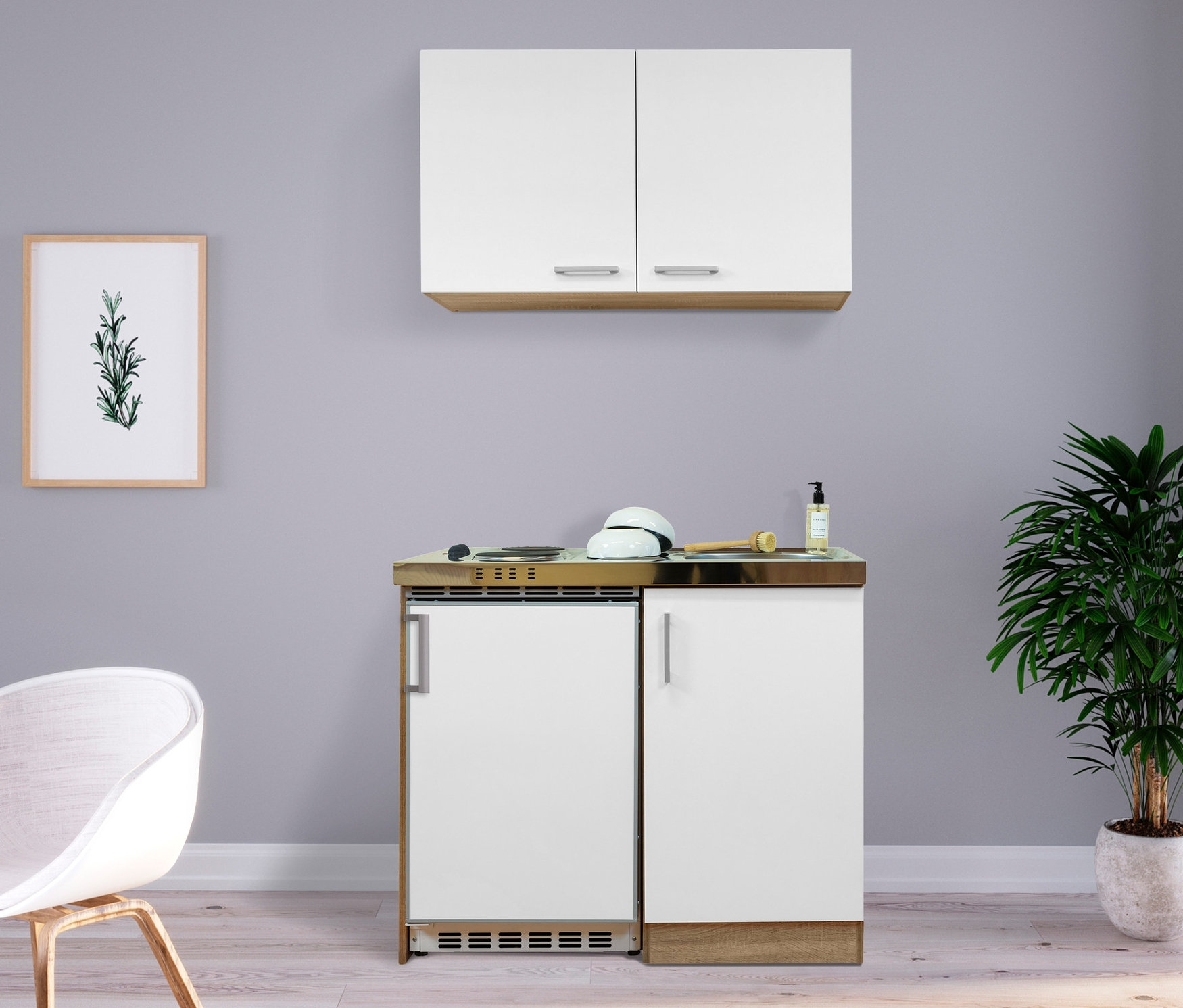 200 x günstig Kaufen-Tchibo - Respekta Miniküche mit Oberschränken - 100x60x200cm - braun - Kunststoff. Tchibo - Respekta Miniküche mit Oberschränken - 100x60x200cm - braun - Kunststoff <![CDATA[Respekta Miniküche mit Oberschränken, ca. 100 cm, weiß Farbe:
