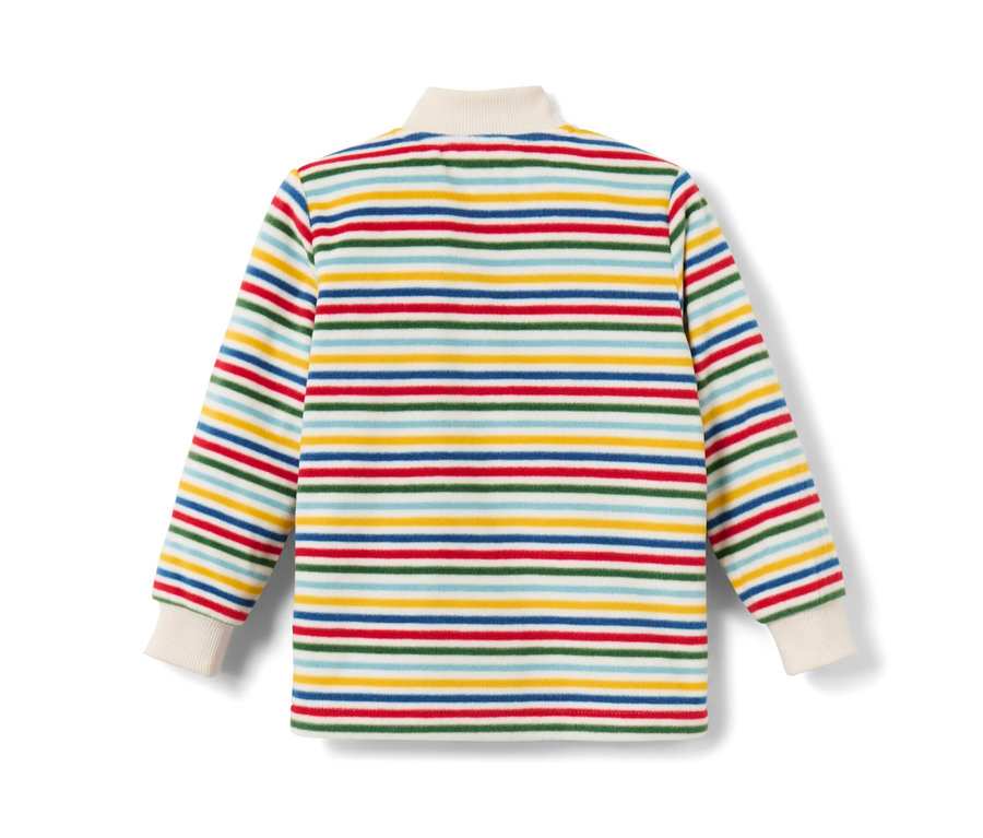 Gestreifte 3-in-1-Kinder-Outdoorjacke.