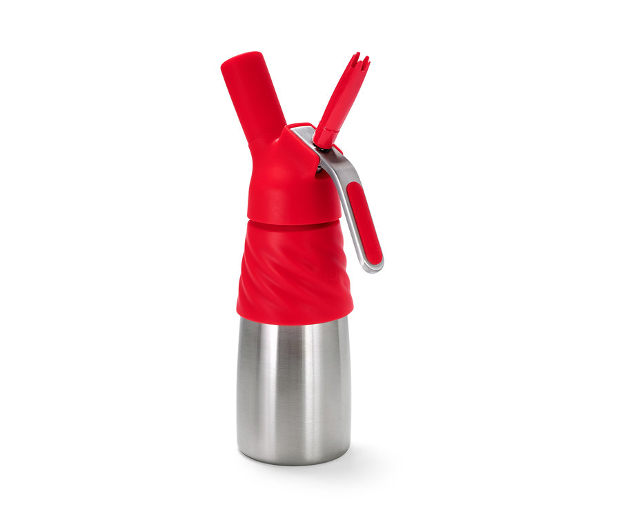 Ein roter ISI Creative Whip, 0,5 l