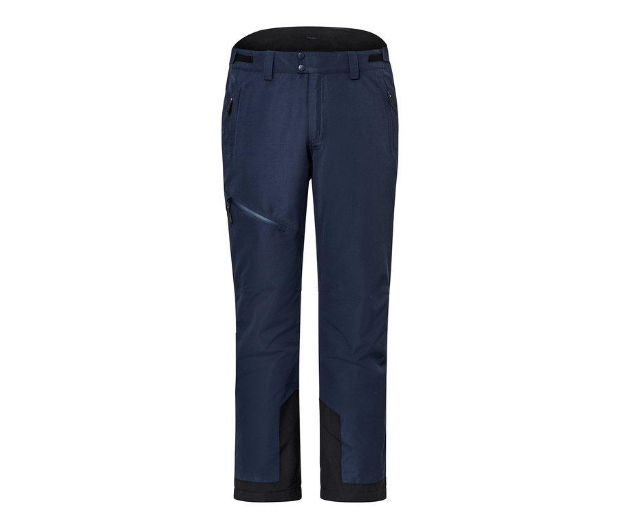 Blaue Skihose.