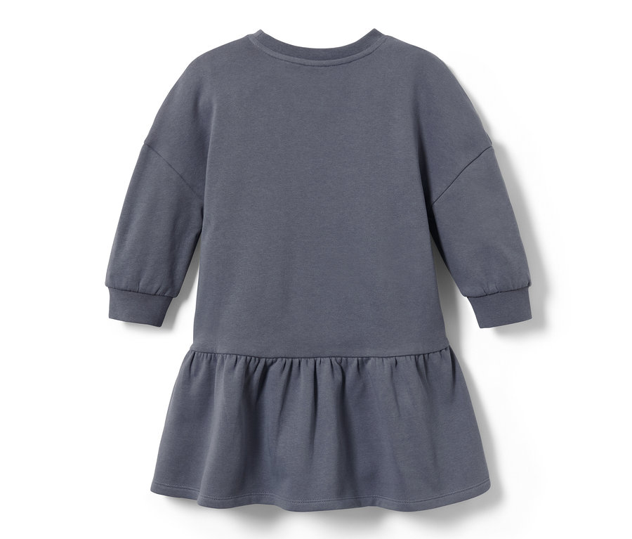 Blaues Kleinkinder-Sweatkleid.