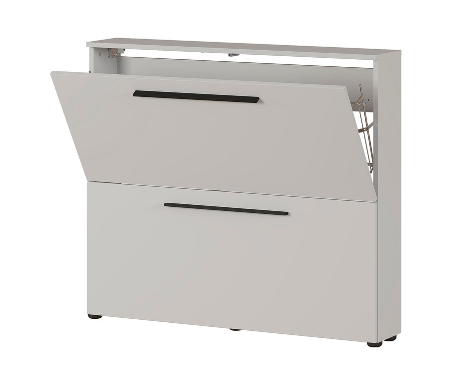 Geöffneter, zweitüriger Schuhschrank »Utah« in Kaschmir.